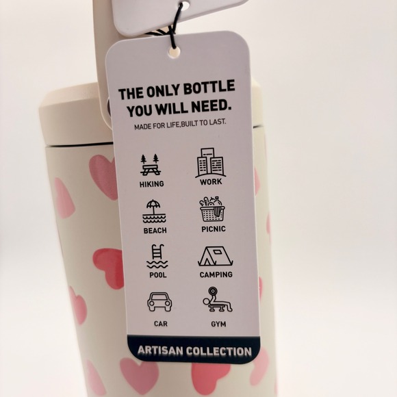 Hydrapeak Nomad Artisan Valentine Collection Heart Print Tumbler With Handle - Picture 3 of 4